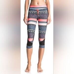 Roxy Blue & Orange Yoga Capris